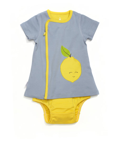 zip-up lemon dress - Zipit® | Babywear with Zips for Easier Dressing