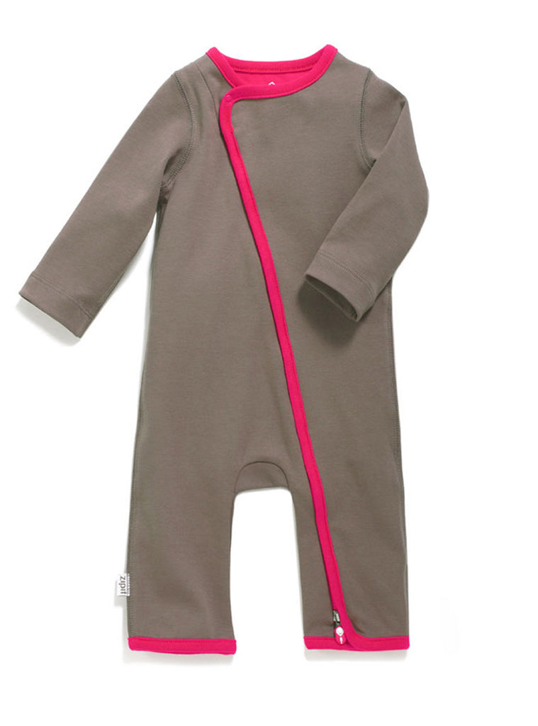 zip-up babygrow pebble grey - Zipit® | Babywear with Zips for Easier Dressing
