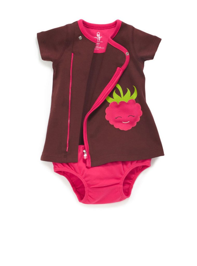 zip-up raspberry dress - Zipit® | Babywear with Zips for Easier Dressing