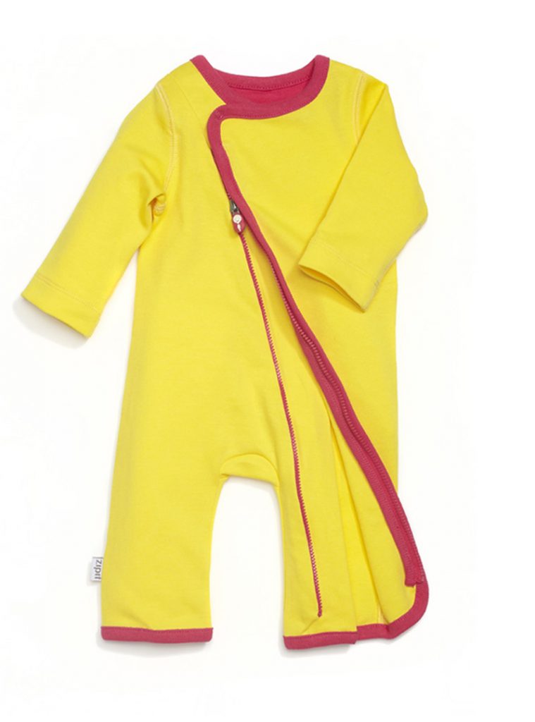zip-up babygrow sunshine yellow - Zipit® | Babywear with Zips for Easier Dressing