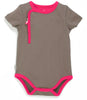 zip-up bodysuit pebble grey - Zipit® | Babywear with Zips for Easier Dressing